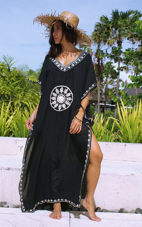 F4735 Vacation Loose Bikini Dress Cover-Ups Swimwear